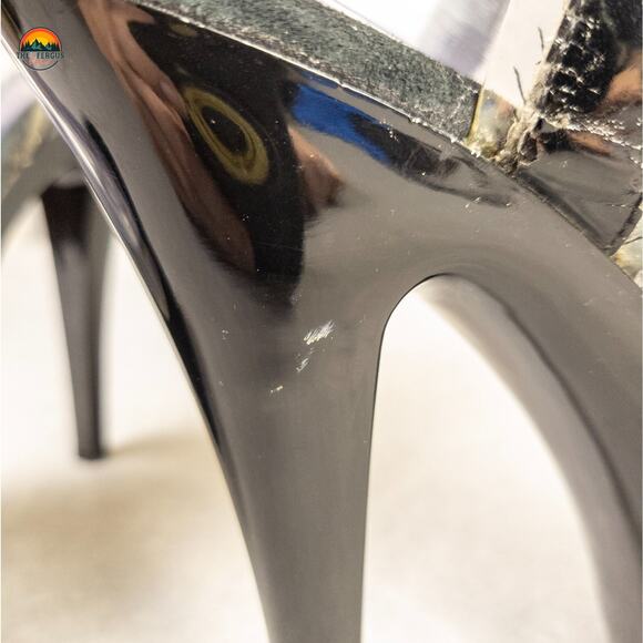 Pleaser DELIGHT-608 Platform Heel Black Ankle Strap Exotic Dancing Women Sz 6.5 - Picture 11 of 12